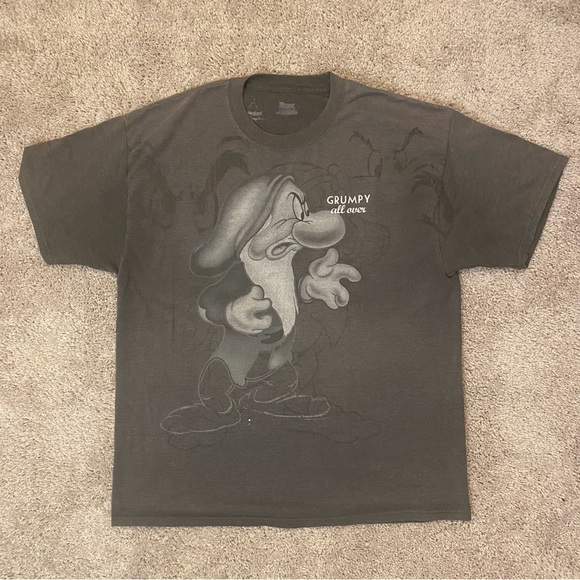 Disney Other - Disney Grumpy AOP Gray T Shirt